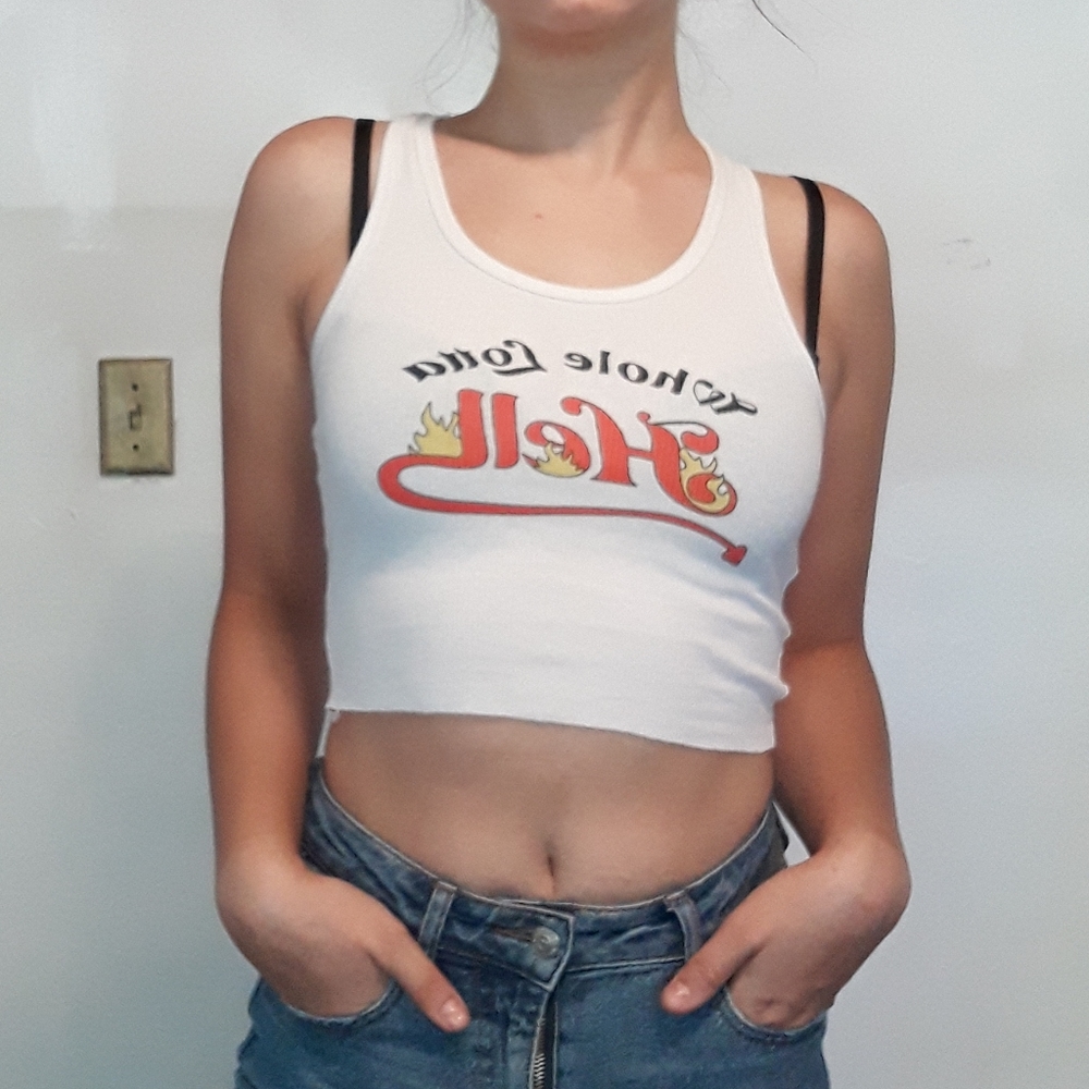 Whole lotta hell crop top
